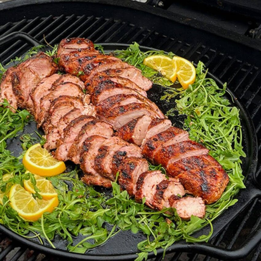 Pork Tenderloin with Citrus Maple Mustard Glaze smoked