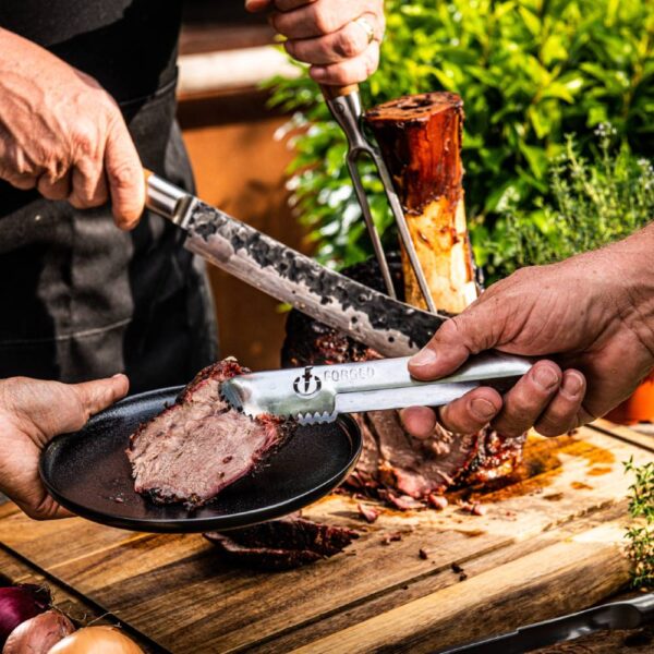 Forged stainless steel tongs