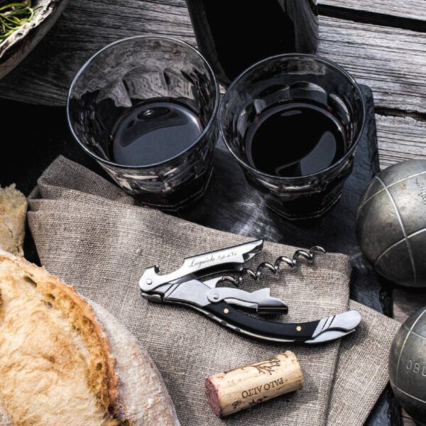 Corkscrew black pakka wood
