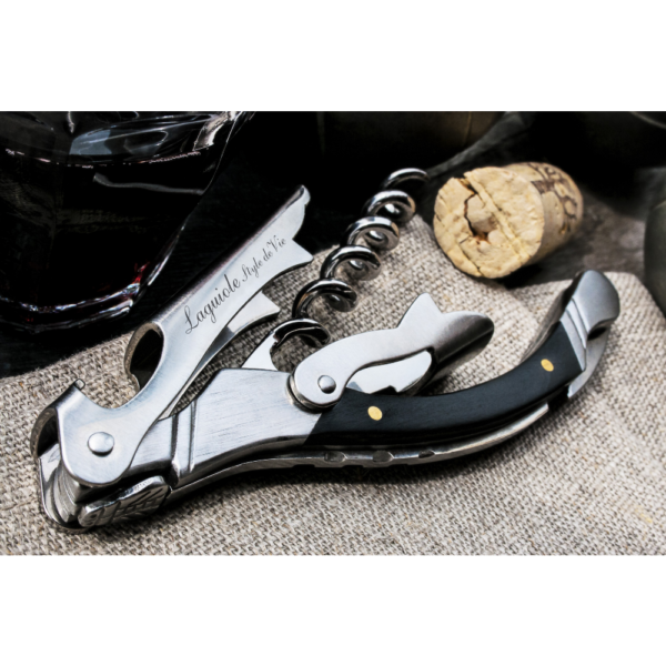 Corkscrew black pakka wood
