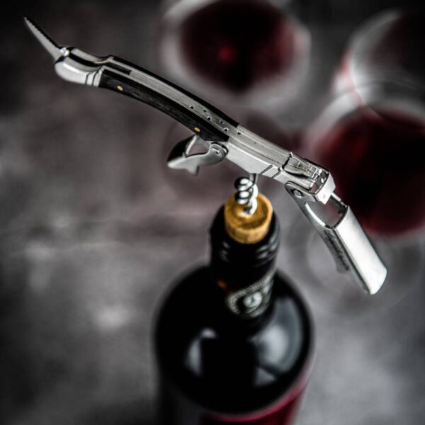 Corkscrew black pakka wood