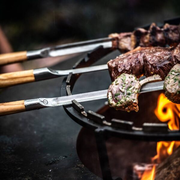 Forged V-shape skewer