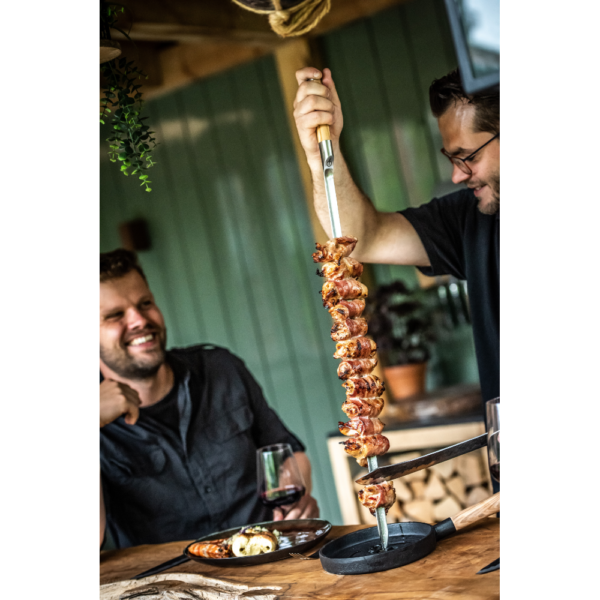 Forged V-shape skewer