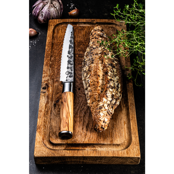 Forged Olive Bread Knife