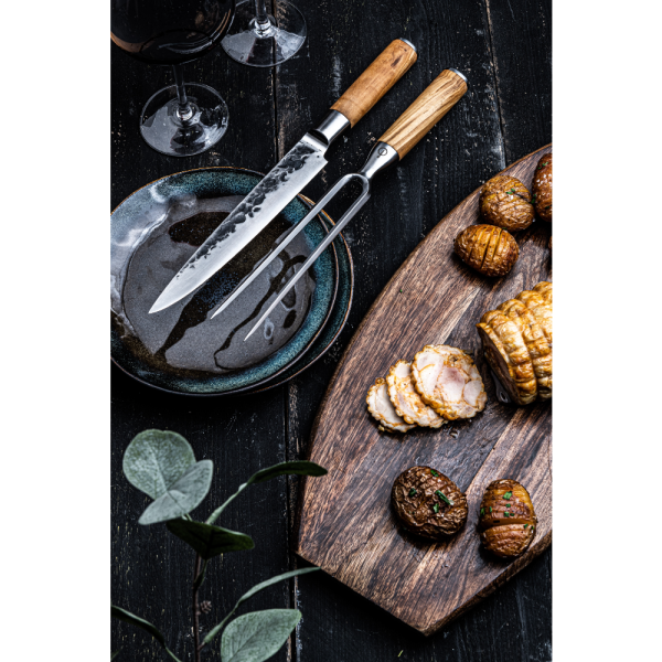 Forged Olive Carving Fork