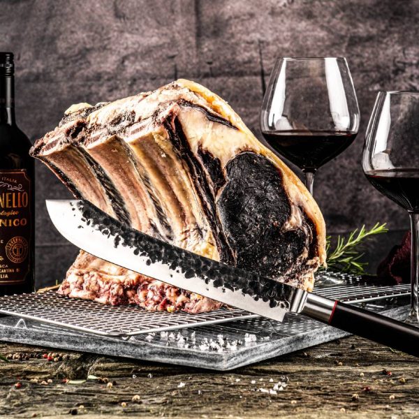 Forged Sebra Butchers Knife