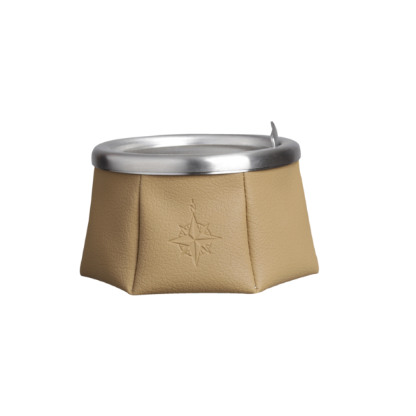 Brown Leather windproof ashtray