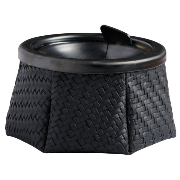 Black Rattan windproof ashtray