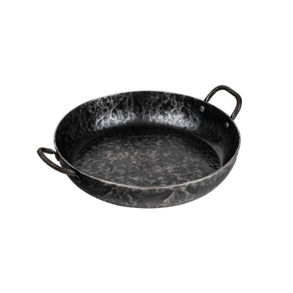 Forged Handmade Knives & Cookware Carbon steel Frying pan with two handles