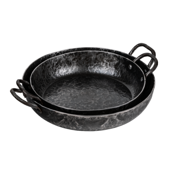 Carbon steel Frying pan with two handles
